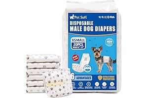 Pet Soft Dog Diapers Male - Disposable Male Dog Wraps Wetness Indicator,...