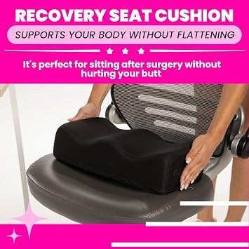 BBL Pillow After Surgery Lifting Cushions, Soft Butt Cushion BBL Post Surgery Supplies with Drawstring Bag, Butt Pillow Cojin Post Operatorio BBL Pillow for Sitting Almohada para BBL