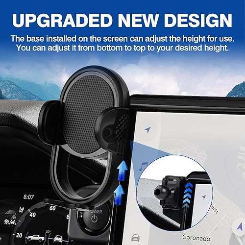 Vista 56 de Autorder Soporte de teléfono de automóvil para Toyota C-HR CHR 2019-2022, soporte de teléfono con organizador de tablero, pantalla de 8 pulgadas