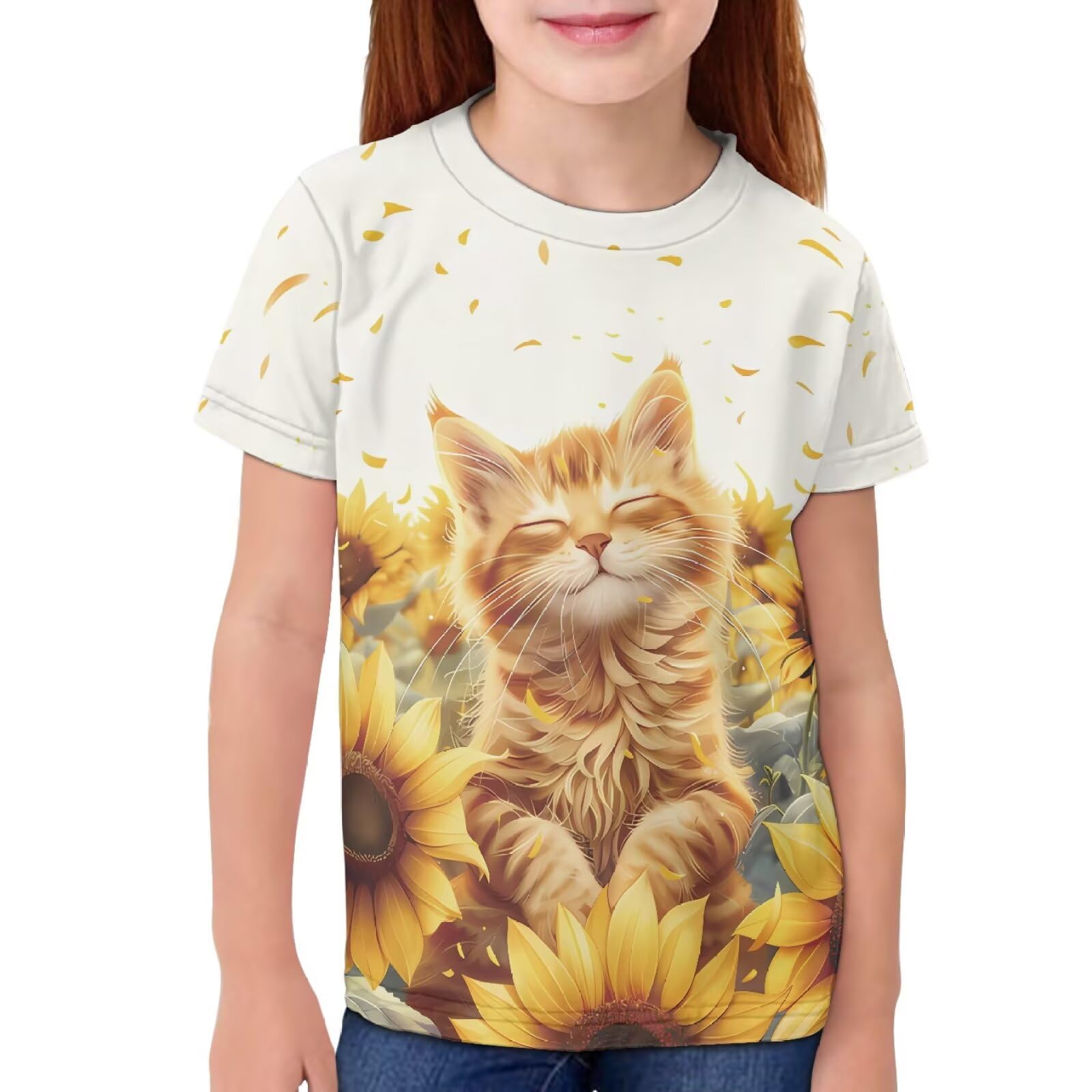 Camisetas deportivas de manga corta para niñas de 3 a 16 años
