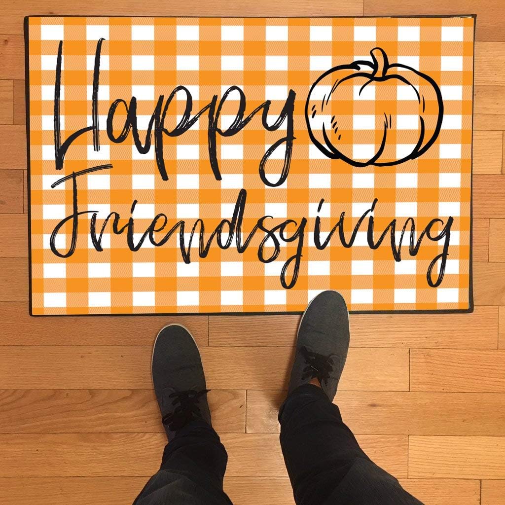VictoryStore Home Accessories: Friendsgiving Door Mat 24 inches x 36 inches (Happy Friendsgiving)