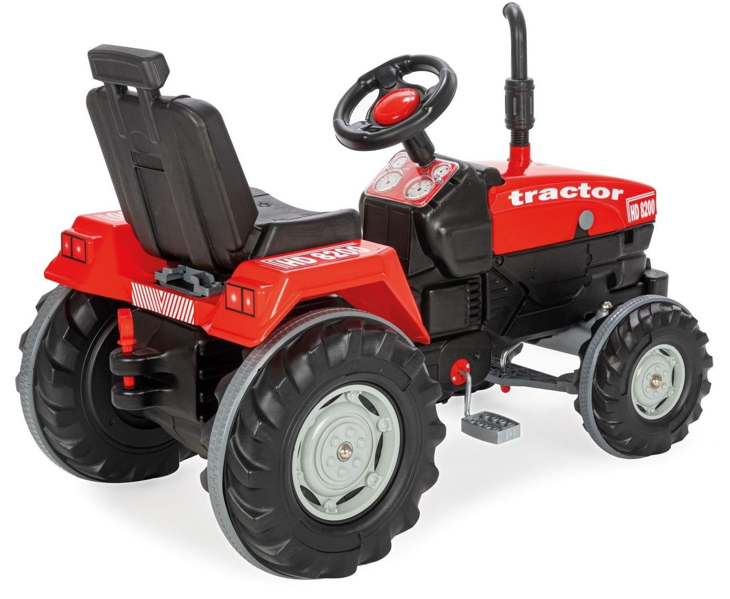 Pilsan Kindertraktor Super 07294 mit Lufthorn, Anhängerkupplung, Pedale, Farben:rot Spielzeug