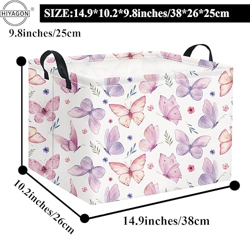 Miniatura 98 de HIYAGON Cesta de almacenamiento para niños, cesta de regalo para bebé, cesta de regalo, cesta organizadora de juguetes lindos, caja rectangular