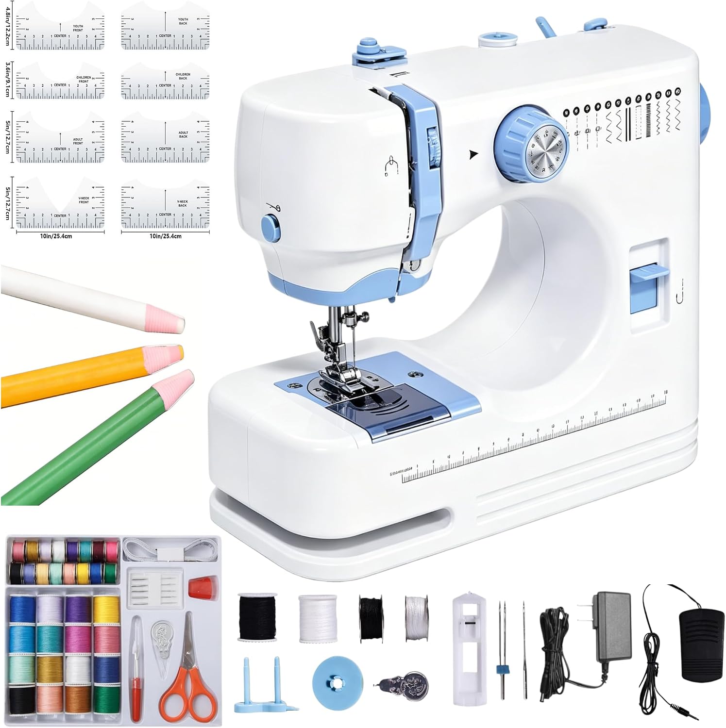 Sewing Machine for Home Decor & DIY – 12 Stitches, Twin Needle