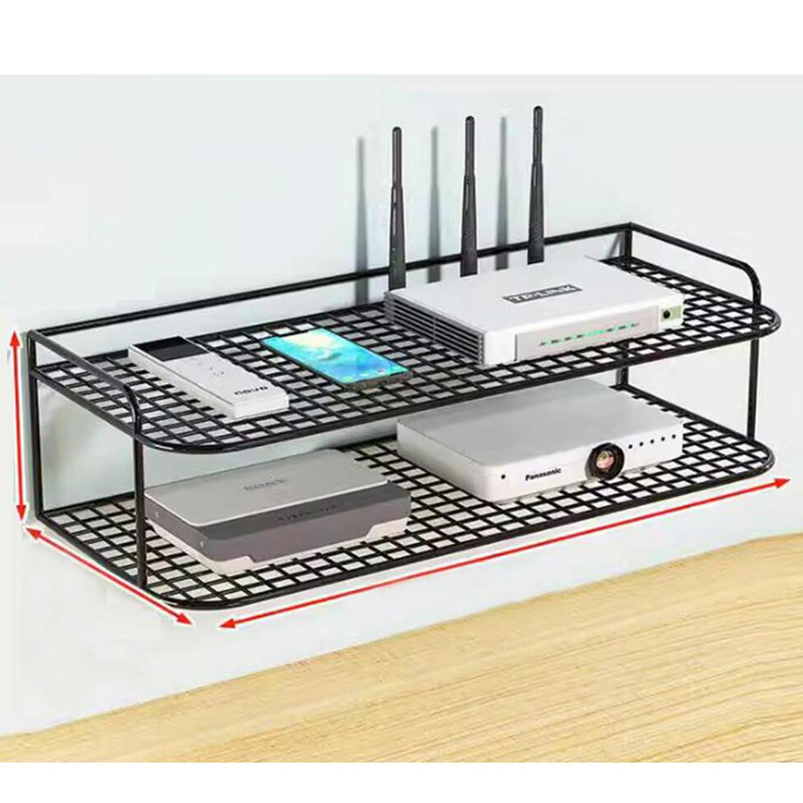 Générique Router Storage Box, Wall-Mounted Wi-Fi Organizer