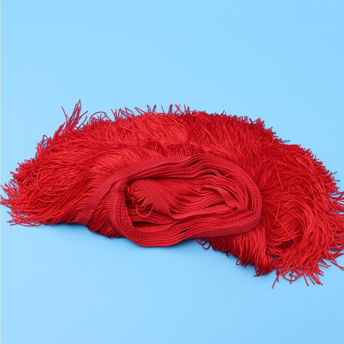 M 15cm Red Lace Fringe Trim Tassel for Latin Dress