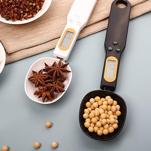 Miniatura 4 de Cucharas medidoras electrónicas, balanza digital de cuchara de cocina, 17.64 oz0.00 oz, pantalla digital, taza de medición desmontable precisa con