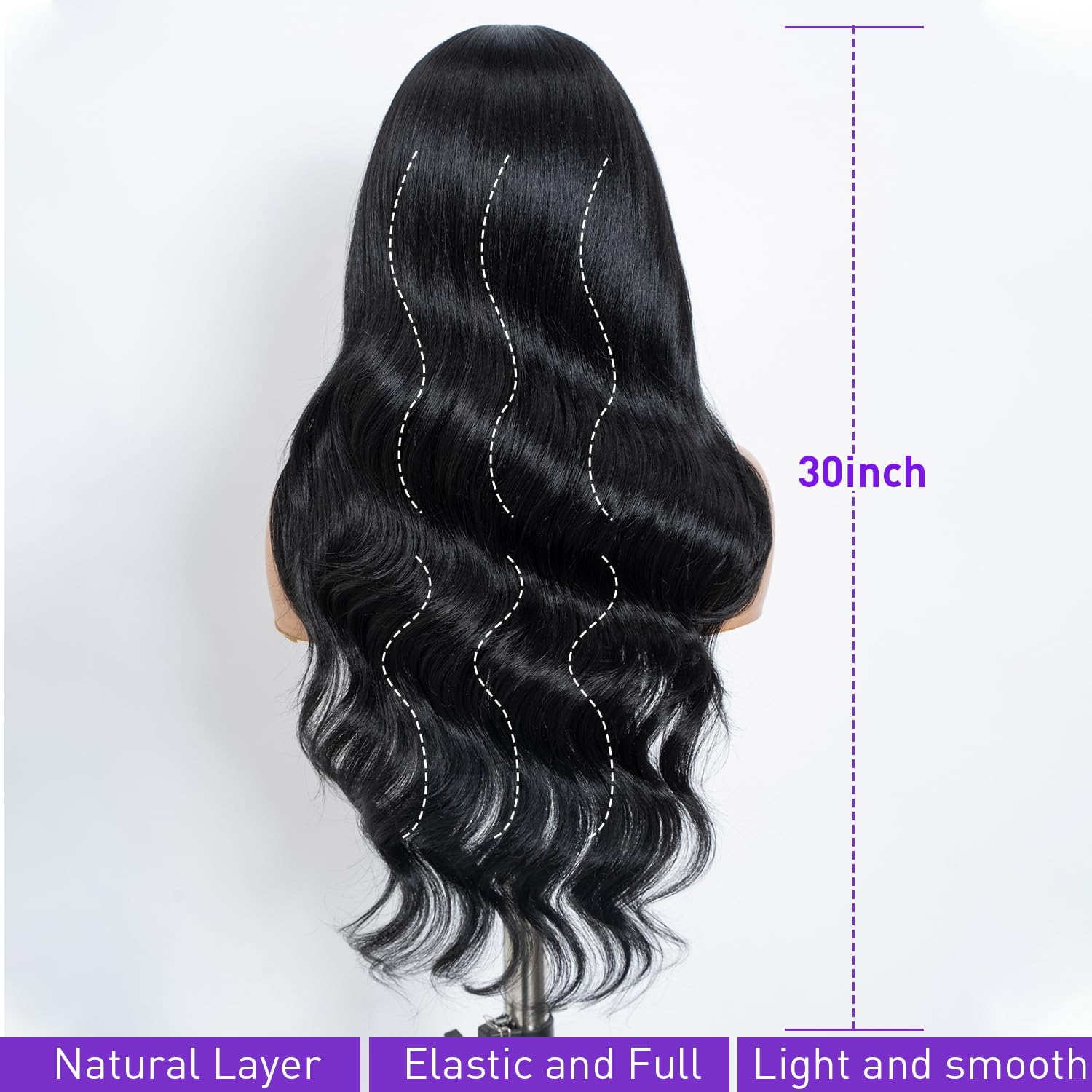 Joedir 26" Big Curly Wavy 13x4 Free Parting HD Lace Frontal Wigs Pre Plucked Natural Hairline High Temperature Synthetic Wigs For Women(Black Color)