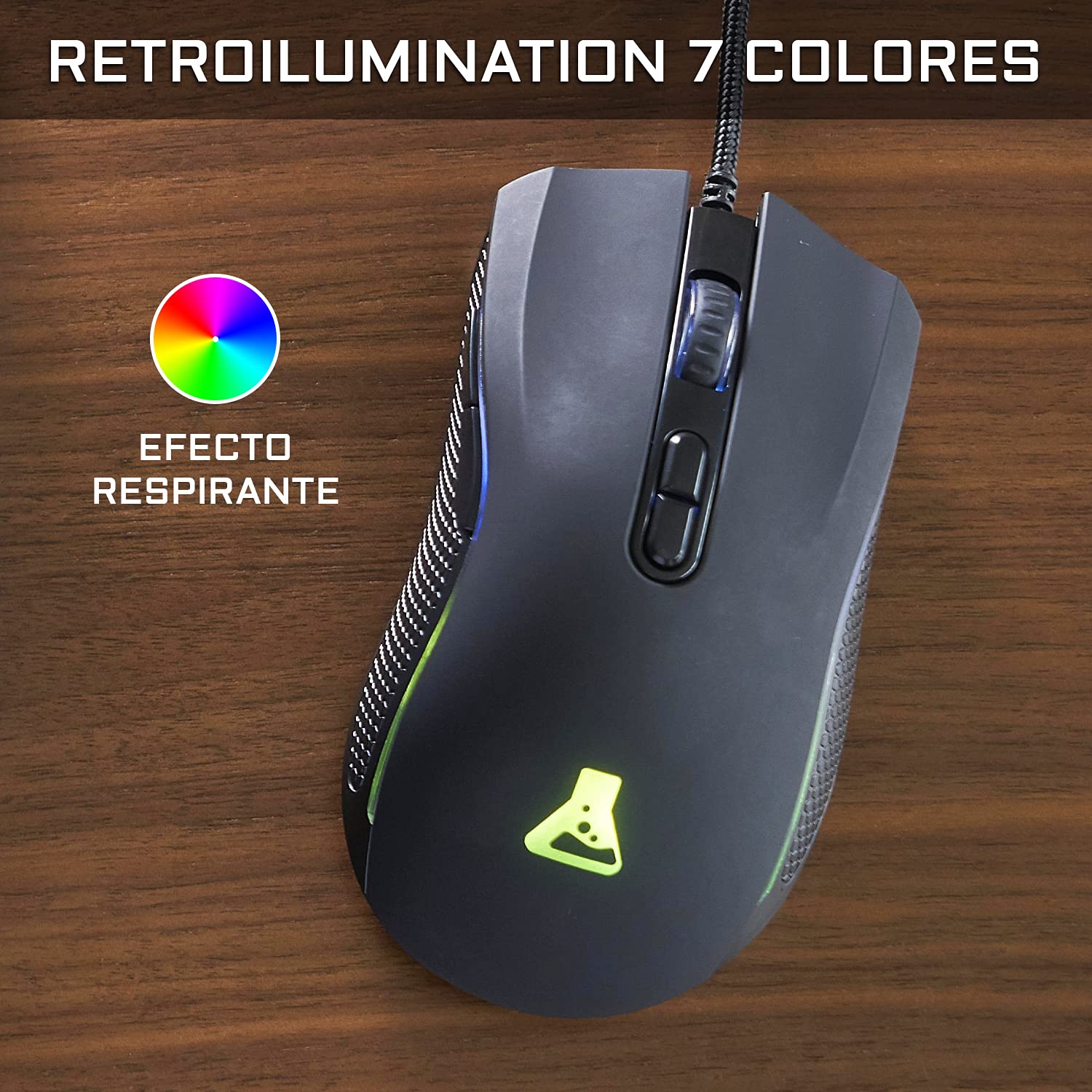 The G-Lab Combo Zinc Pack de Teclado Gaming USB y Ratón Multicolor Retroiluminación – Teclado Gaming QWERTY - Incluye Anti-Ghosting + Ratón Gaming 6 Botones 2400 dpi – PC PS4 Xbox One (Negro)
