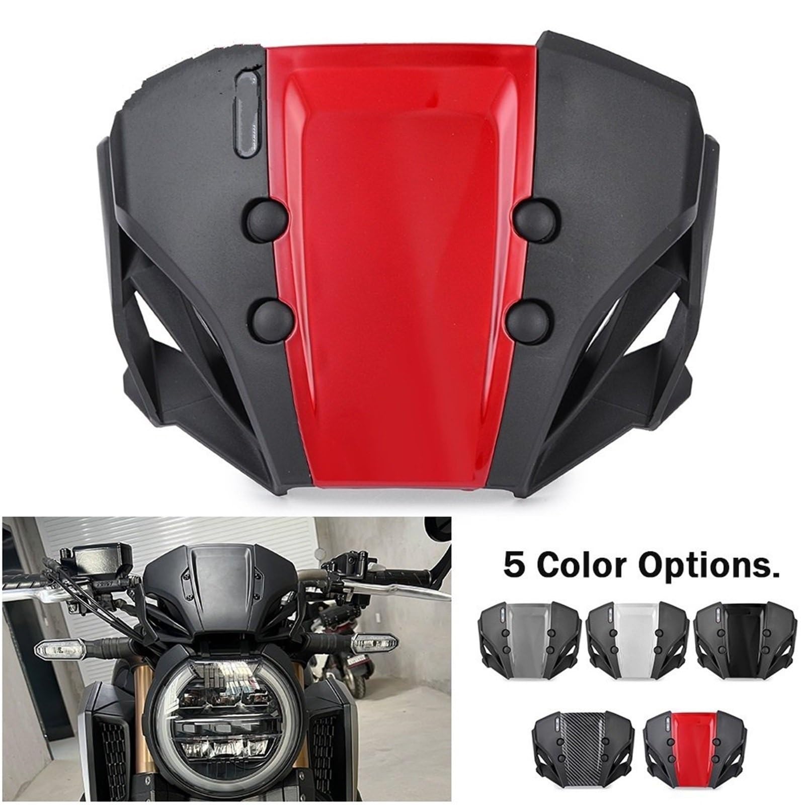 powietrzadeflektor Pasuje do HONDA CB650R CB 650R 650 R 2019 2020 2021 2022 2023 Motocykl Deflektor szyby przedniej Osłona Deflektor motocykla(Model 5)