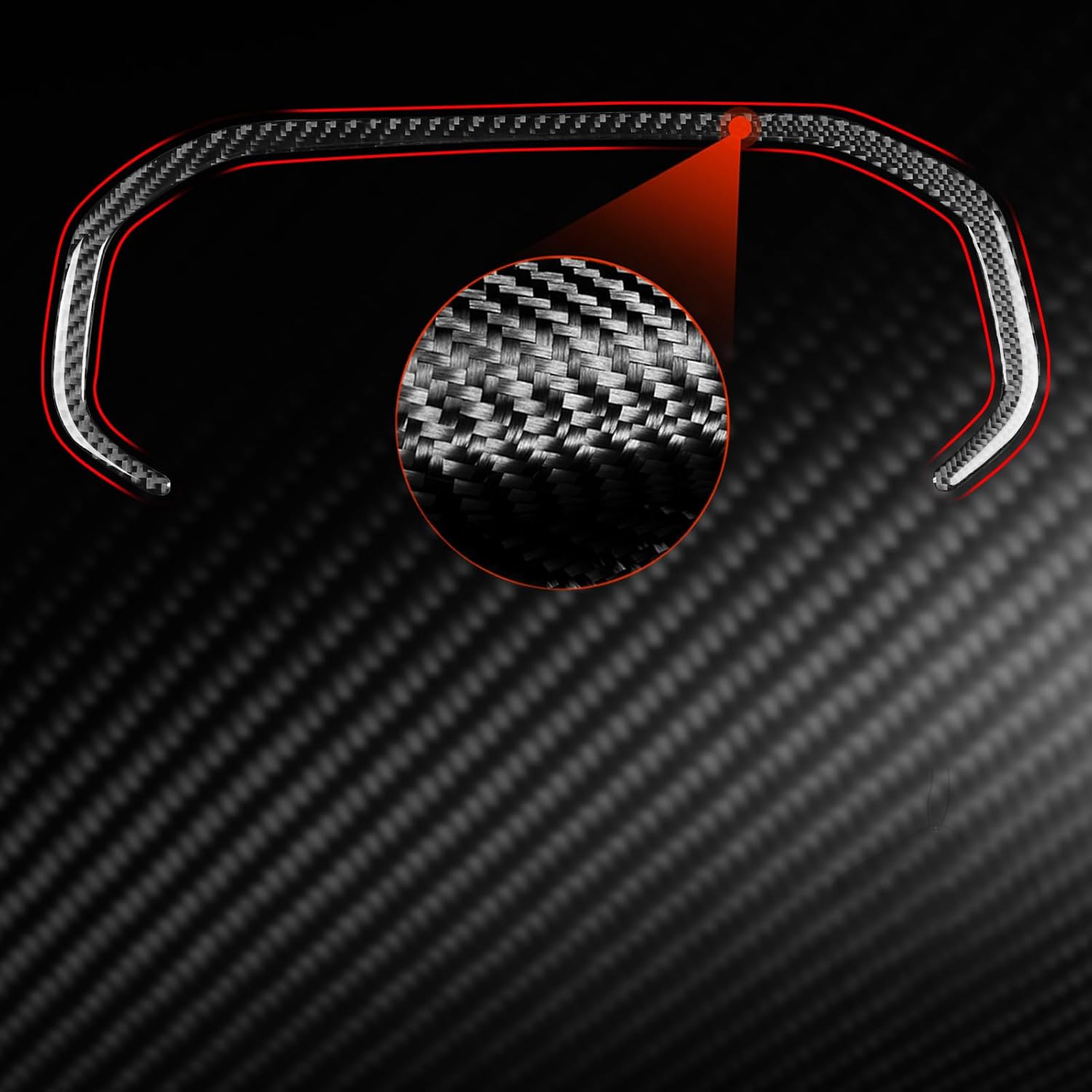 Car Carbon Fiber Accessories Speedometer Protective Cover Sticker Compatible with Ford Bronco Sport 2021 2022 2023