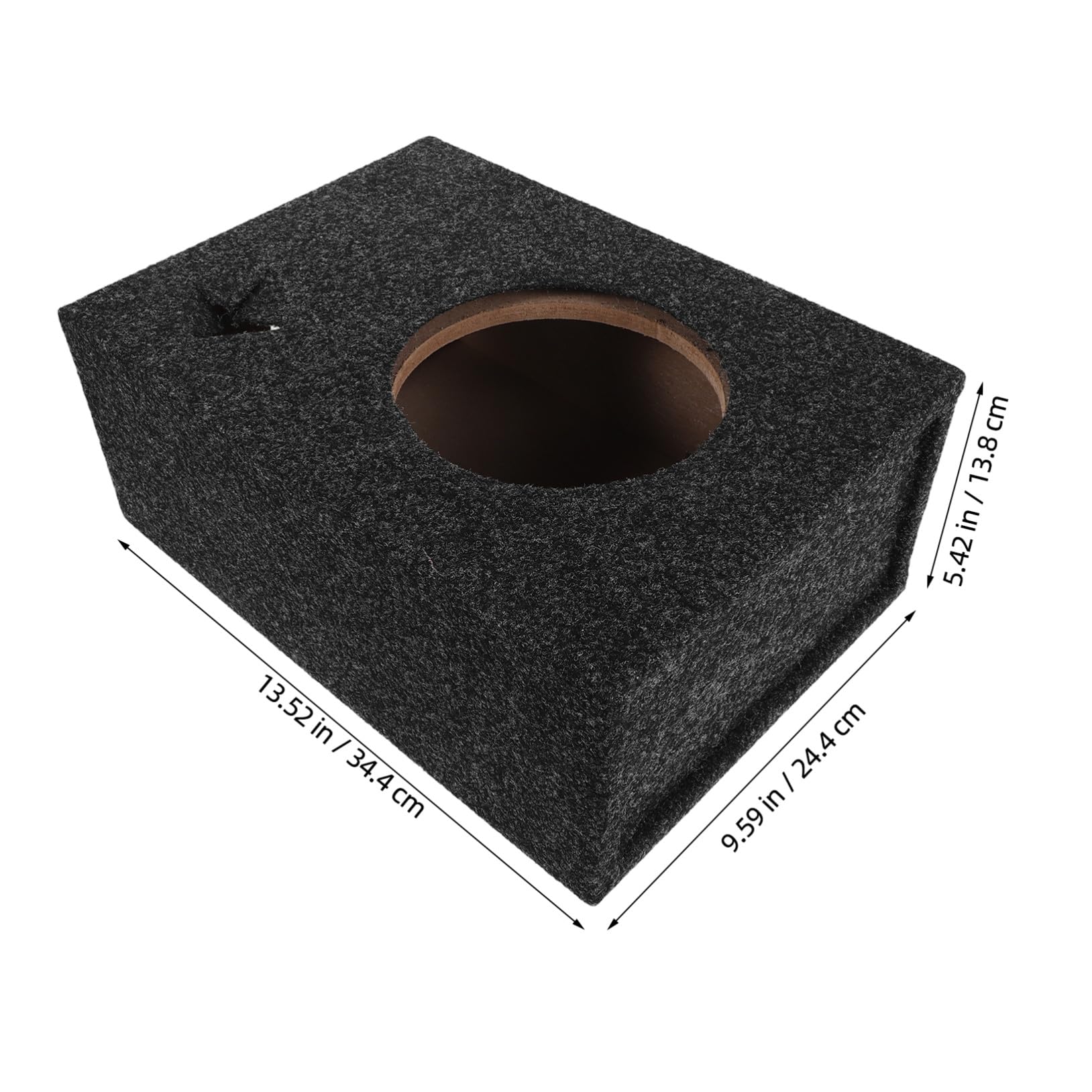 Angoily Cassa Subwoofer Quadrata Sottile 6,5 Pollici in Legno e Feltro, Nera, Portatile, per Sistemi di Enclosure Subwoofer e Apparecchi Audio, per Casa e Eventi All'aperto