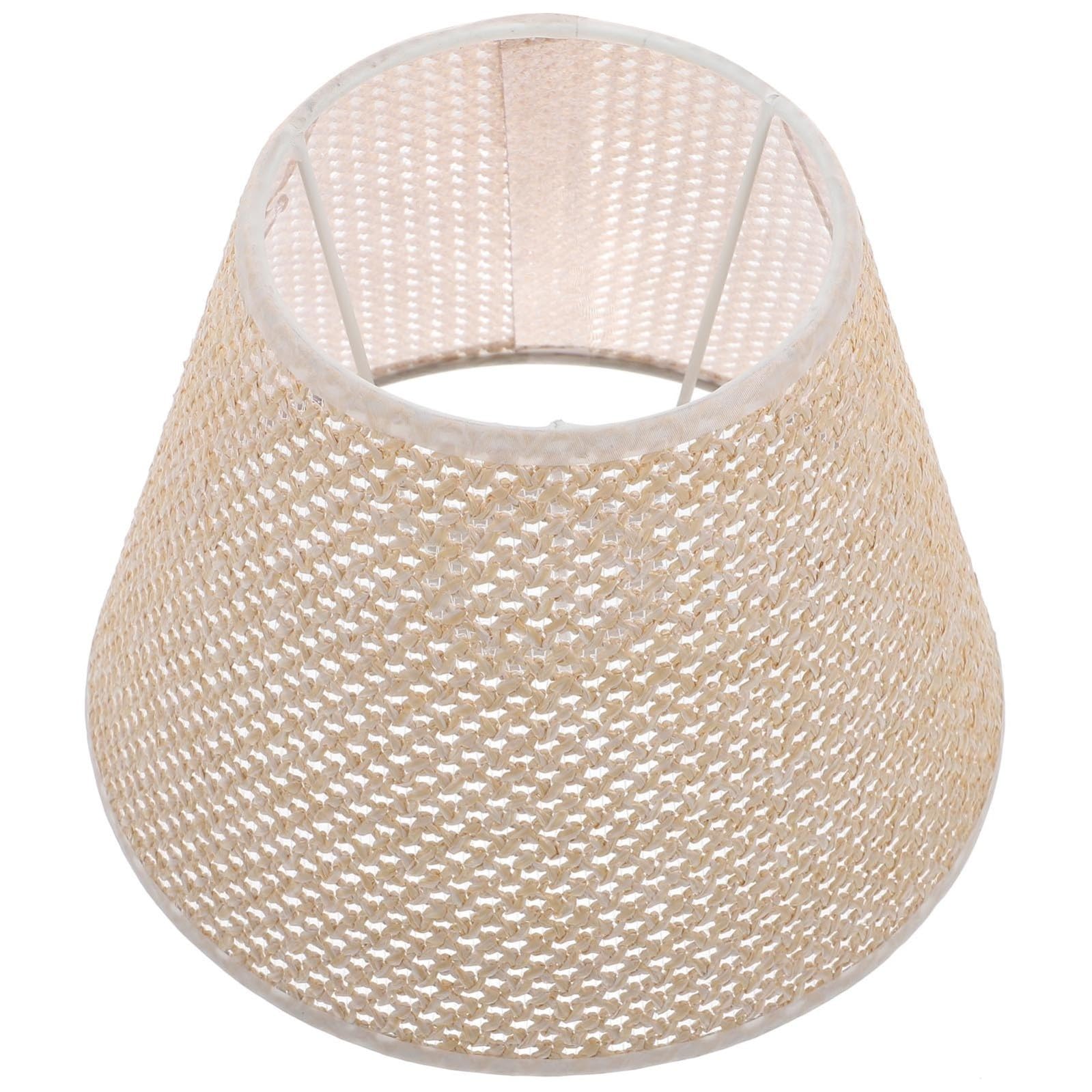 SHINEOFI Paralume in Rattan Intrecciato Artigianalmente per Lampada da Tavolo E27, Design Naturale e Resistente, per Soggiorno e Camera