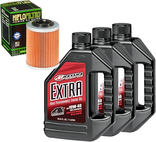 RAD Powersports Kit de cambio de aceite para Can-Am 2013 Outlander 650 IRS sintético 10W-40