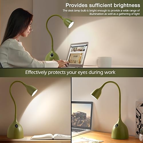 Miniatura 3 de Lámpara de escritorio con cuello de cisne de 360 LED, luz de lectura flexible, lámparas de escritorio pequeñas para espacios pequeños, hogar,