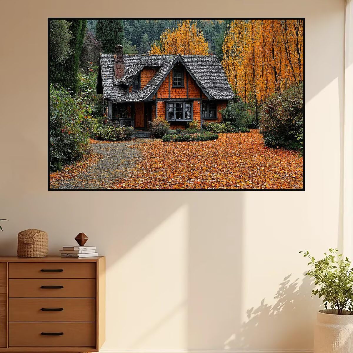 Puzzle dla dorosłych 1000 puzzli kabinowych 1000 sztuk dla dorosłych, drewniane puzzle do dekoracji wnętrz, niemożliwe gry logiczne, unikalne prezenty dla kobiet, mężczyzn, wymagający motyw układanki