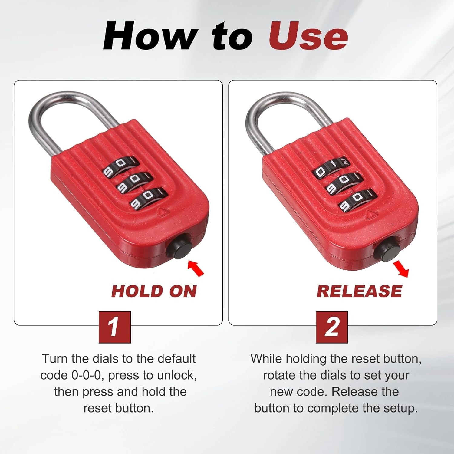 PATIKIL Security Cable with 3Digit Combination Lock, (1.64ft x 3/32", Blue), Braided Stainless Steel Safety Cable Wire Rope with Double Loop, Suit for Suitcase/Bicycle/Cabinets