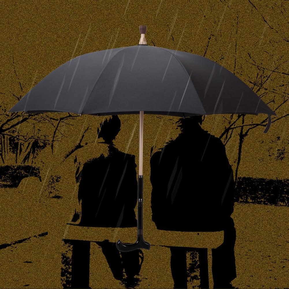 Parasol Z Laską, Wiatroszczelny, Samoochronny Parasol Z Kulą, Do Wspinaczki, Pieszych Wędrówek, Spędzania Czasu W Deszczu. Świetny Prezent, Red, 86cm/33inch