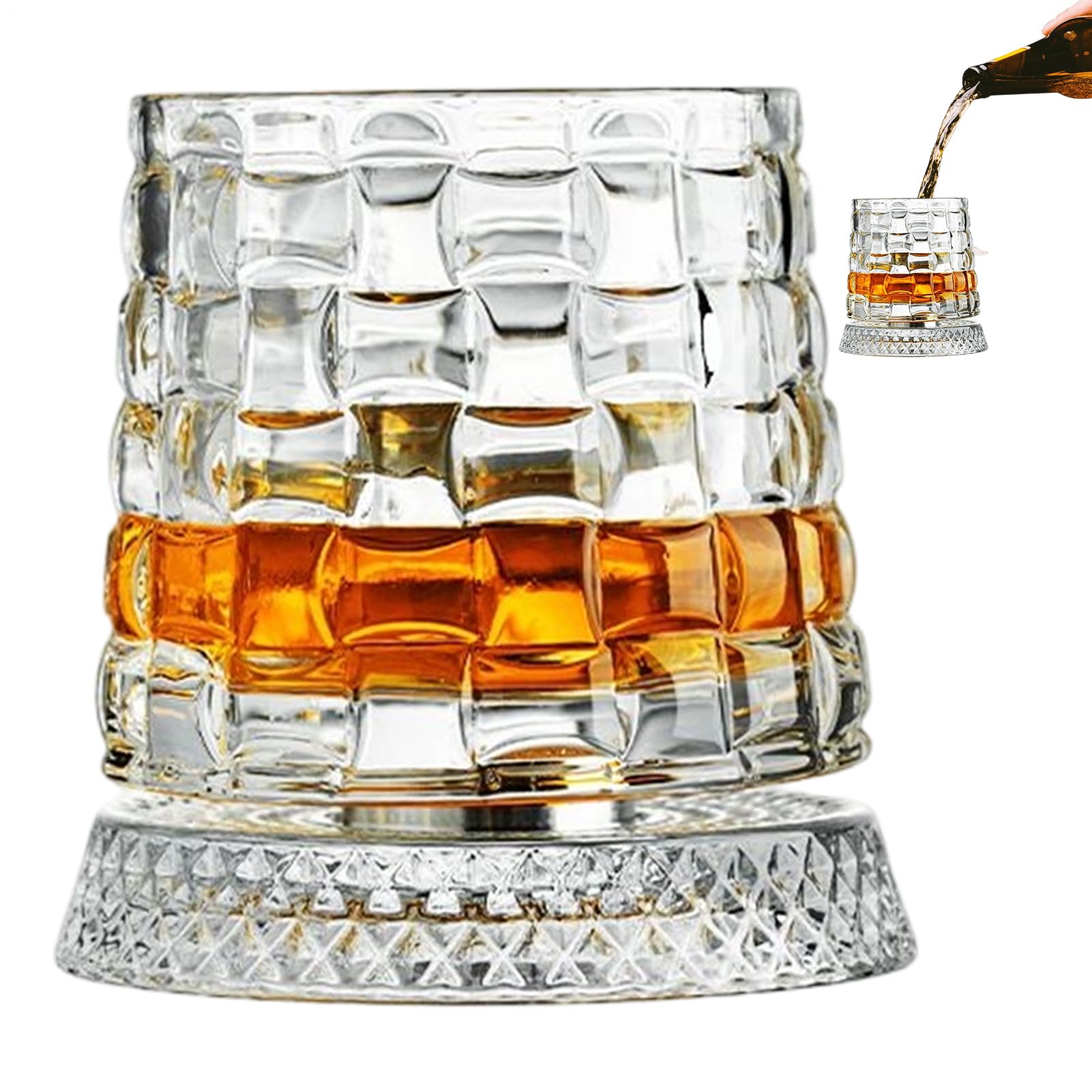 Verres à whisky rotatifs et verres à vin pour dégustation de spiritueux