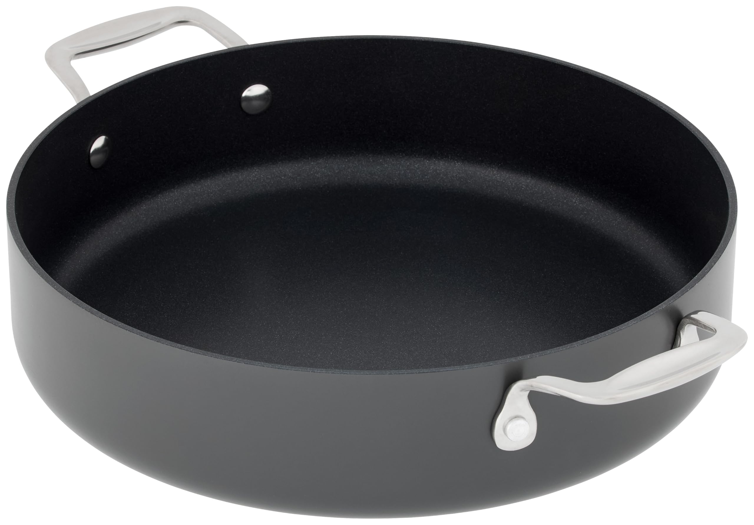 Stellar Element 28cm Shallow Casserole Pan, Oven Safe to 240C, Aluminium Hard Anodonised Surface