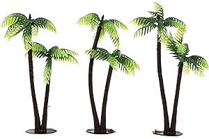 Amosfun Plastic Nativity Palm Tree Miniatures