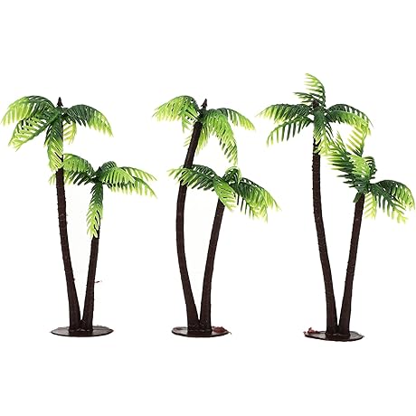 Amosfun Plastic Nativity Palm Tree Miniatures