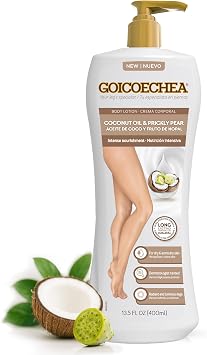 Goicoechea Intense Nourishment Body Lotion with Coconut Oil & Prickly Pear | Womens Lotion for Dry Skin, Body Cream and Moisturizer for Dry Skin, Varicose Veins Cream for Legs, 13.5 fl oz, 1-Pack