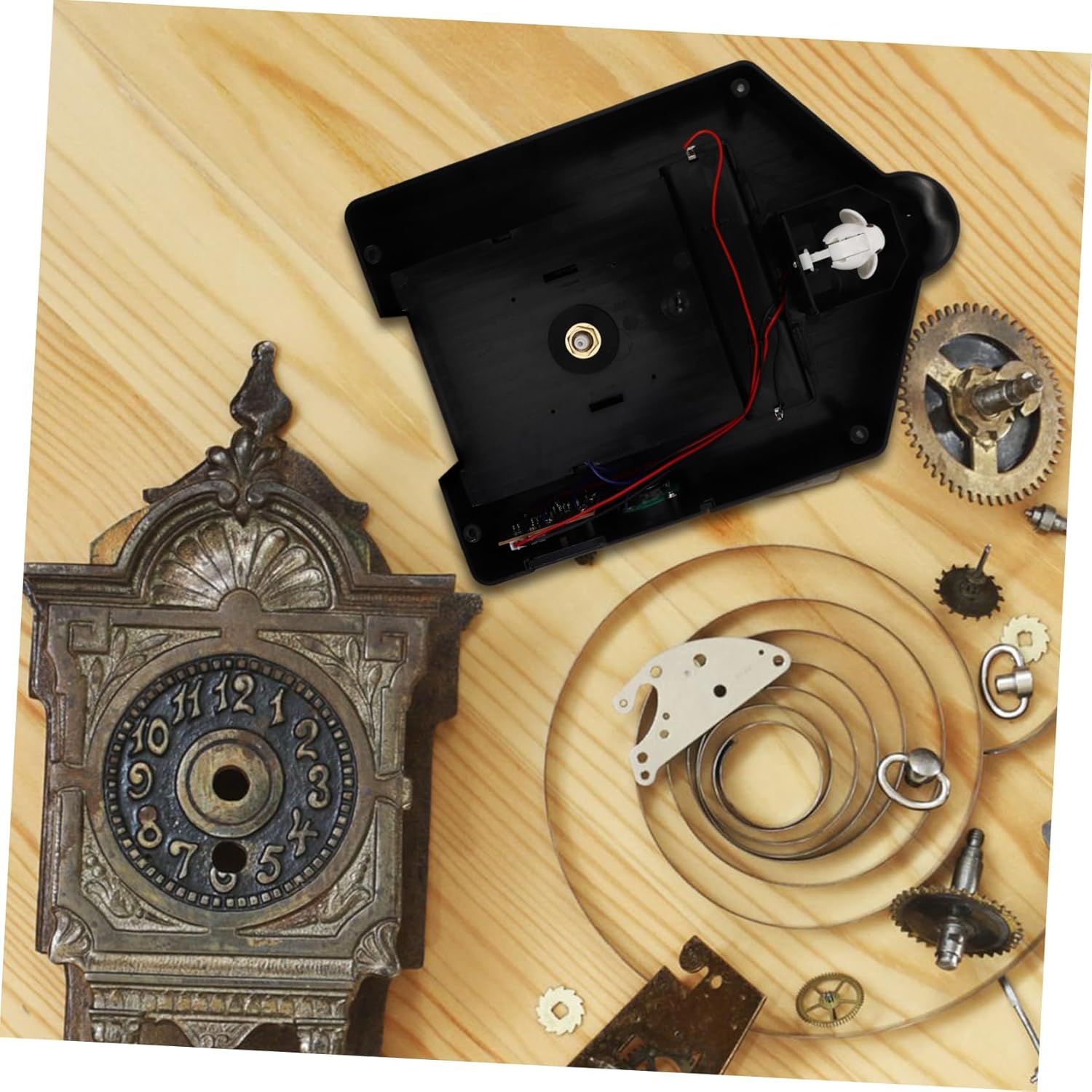 Cabilock Modern Quartz Wall Clock Mechanism Cuckoo Clock Motor Battery Operated Parts for Vintage Decor