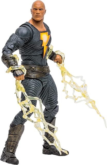 McFarlane Toys, 7-Inch DC Black Adam (Hero Costume) Action Figure with 22 Moving Parts, Collectible DC Black Adam Movie Figure with Stand Base Unique Collectible Character Card  Ages 12+