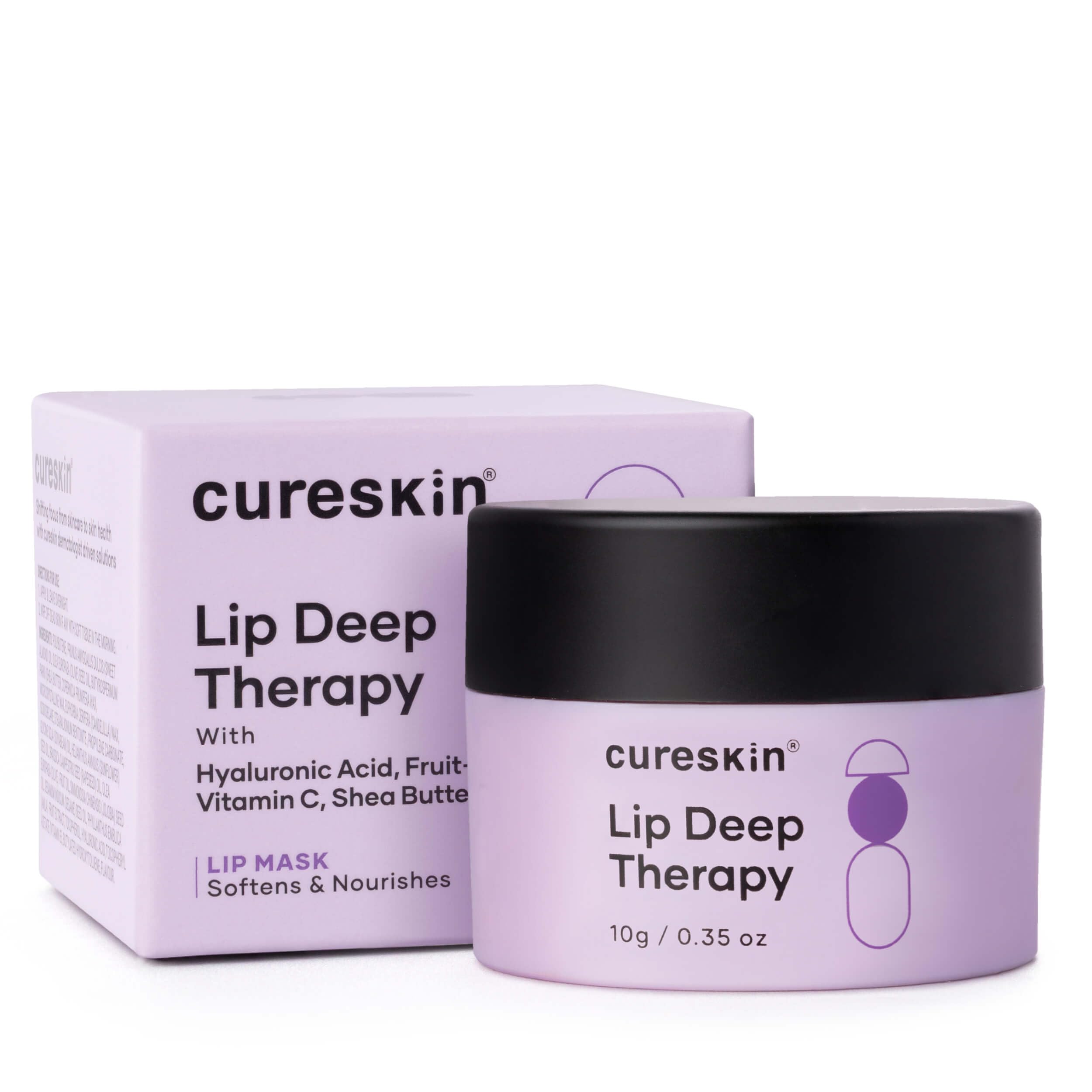 Cureskin Lip Deep Therapy Lip Mask | Moisturizing Lip Treatment with Vitamin C + Shea Butter for Soft Hydrated Lips | Overnight Repair | Lip Balm For Dry Chapped Lips | Lasting Hydration, 10 g (Pack of 1)-image-33