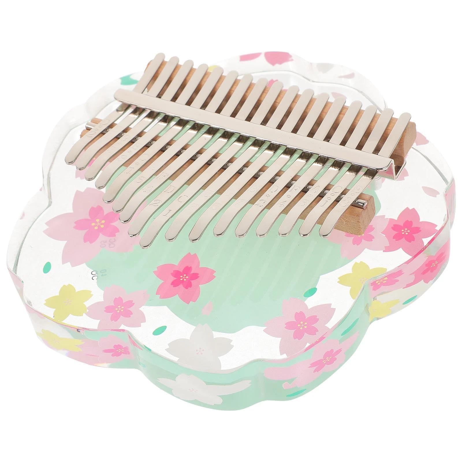 Kalimba 17 Klawiszowy Zielony Instrument Kalimba Mini Wykonany Z Drewna Akrylu I Metalu