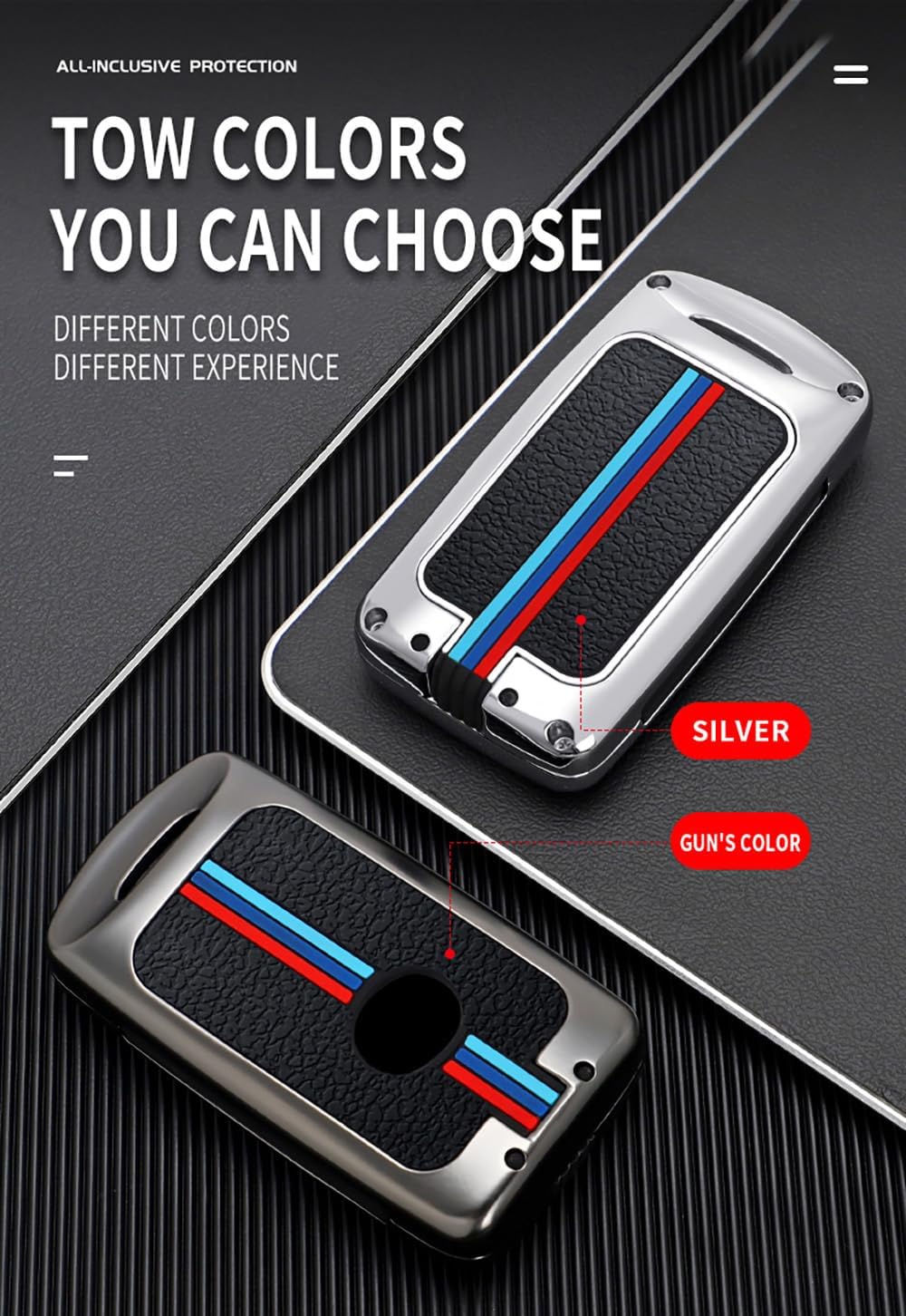 KUNIO Zinc Alloy Car Key Fob Cover Case Fit for Mazda 3 Alexa CX-30 CX-5 CX-8 Key Protective Cover Keychain Key Holder
