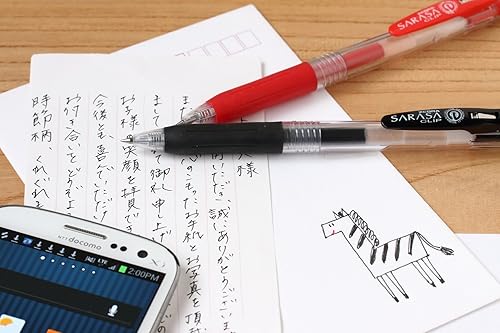 Miniatura 5 de Zebra Sarasa Clip P-JJ15-R5 - Bolígrafo de gel, 0.5, rojo, 5 unidades