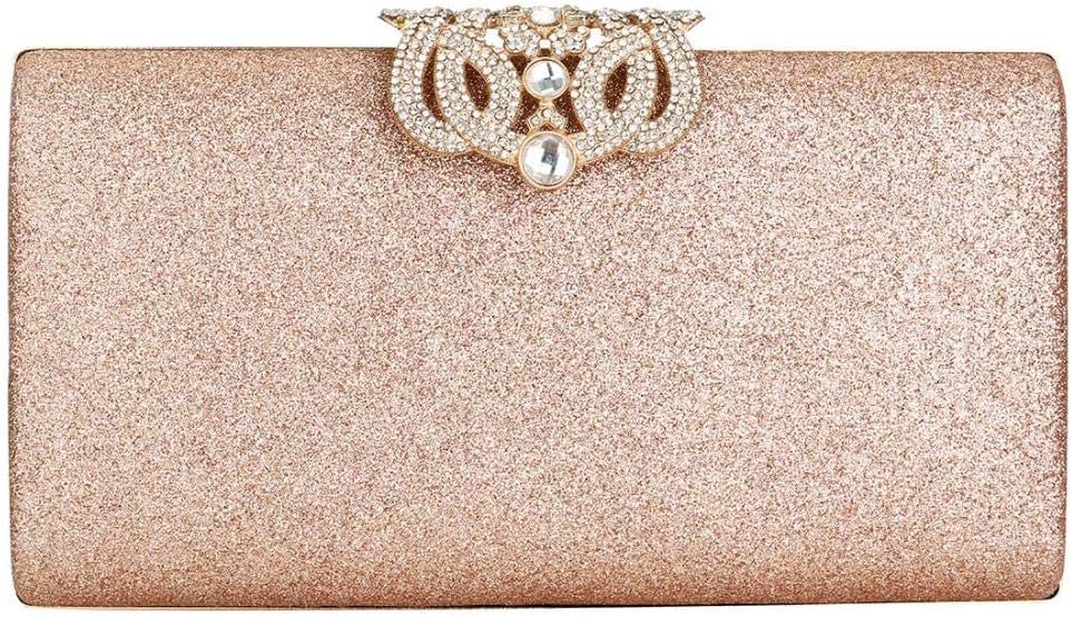 EROUGE Leather Sparkling Evening Clutch Purse Women Designer Handbag for Wedding Party | Leather, Sparkling, Purse, Designer, Wedding Party