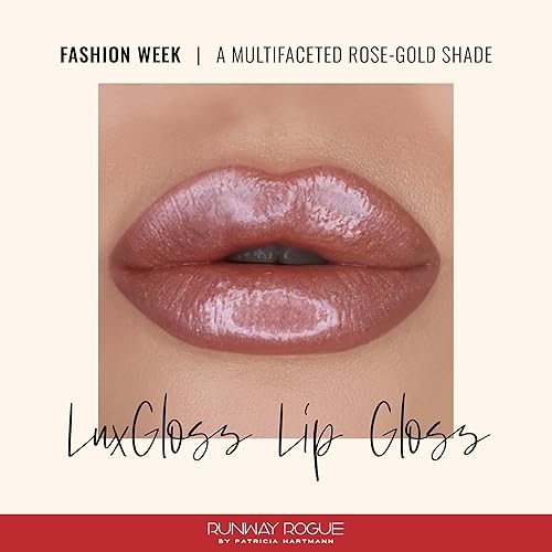 Miniatura 2 de Runway Rogue LuxGloss - Brillo de labios de alto pigmento, brillo de labios oro rosa, "Fashion Week"