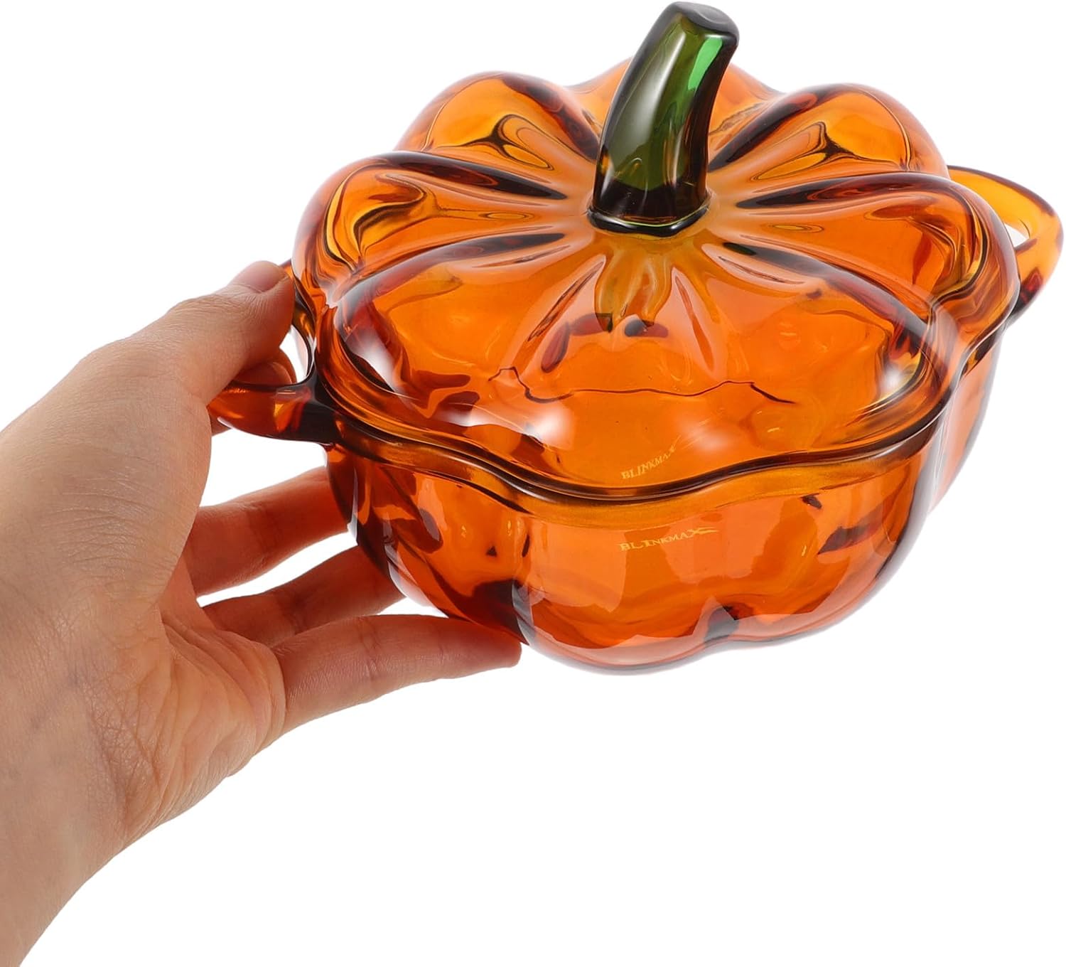Ciieeo Glass Pumpkin Sugar Bowls: Crystal Pumpkin Candy Jar With Lid Decorative Candy Dish Fruit Plate For Living Room Snacks Sweets Holiday Festive Decor