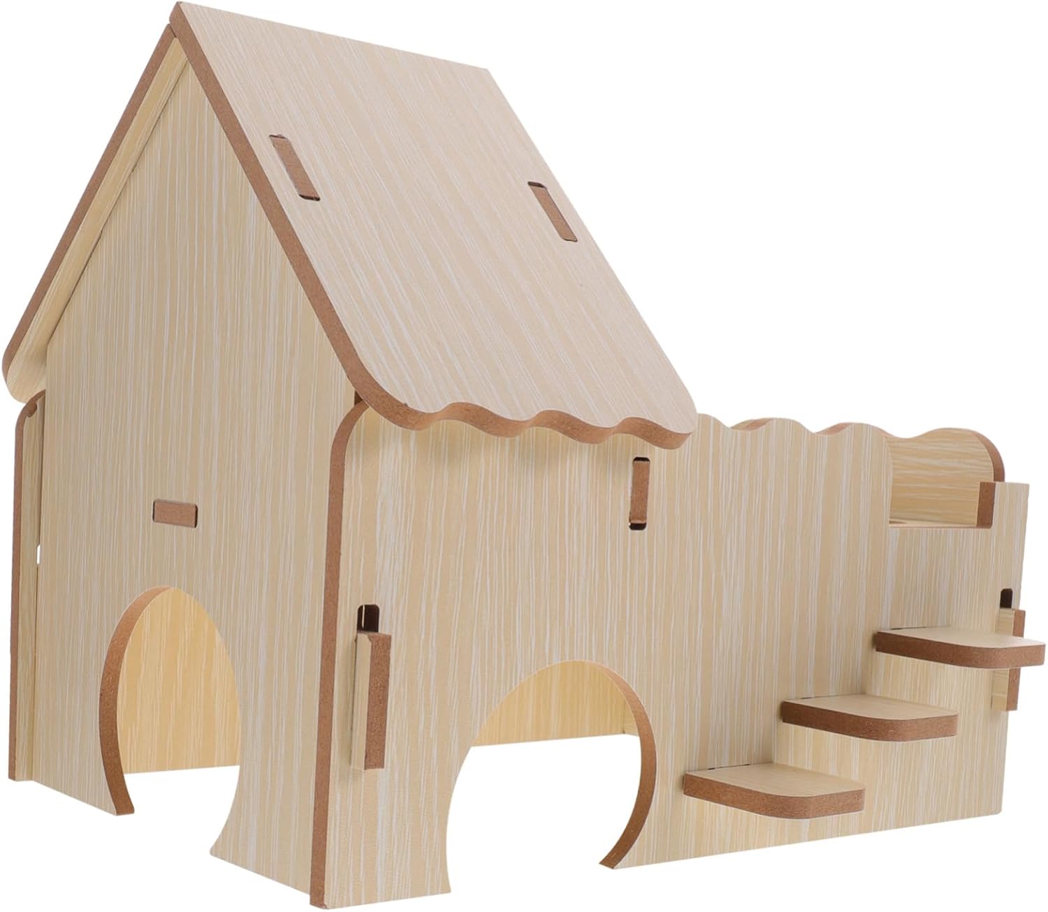GANAZONO Wooden Guinea Pig House Wave Ladder Multi-Functional Small Animal Habitat Hideout for Hamsters and Guinea Pigs Large Space for Play and Rest