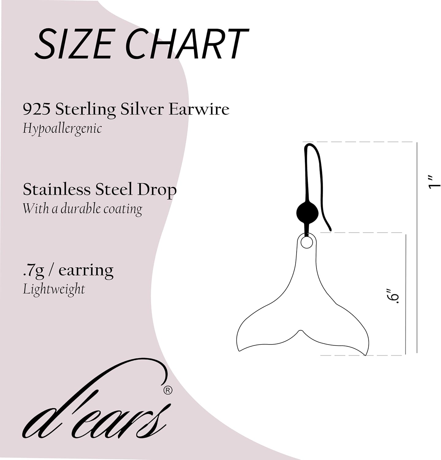 Great Wave Whale Tail Earrings #1566 by d'ears - Image 2