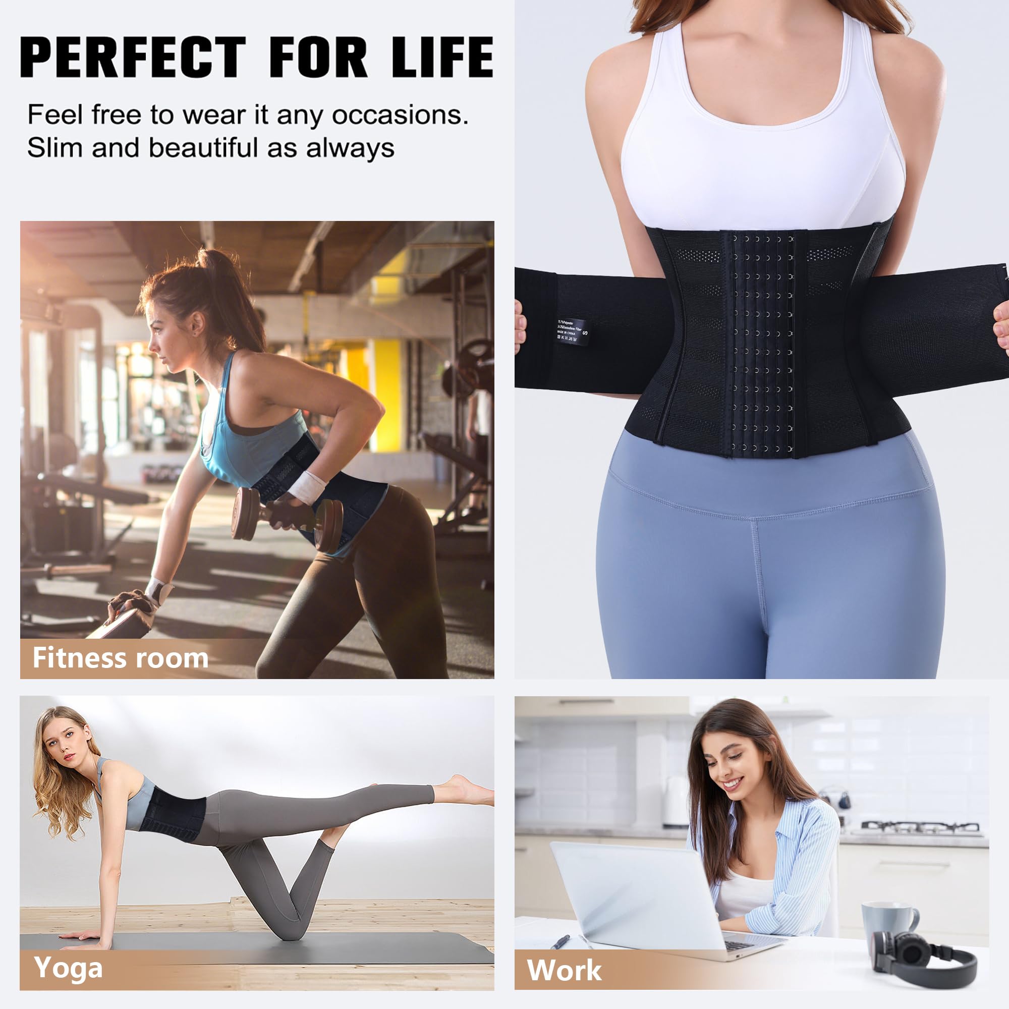 Ceinture de Sudation Waist Trainer Corset Minceur Ventre Plat pour Hommes et Femmes
