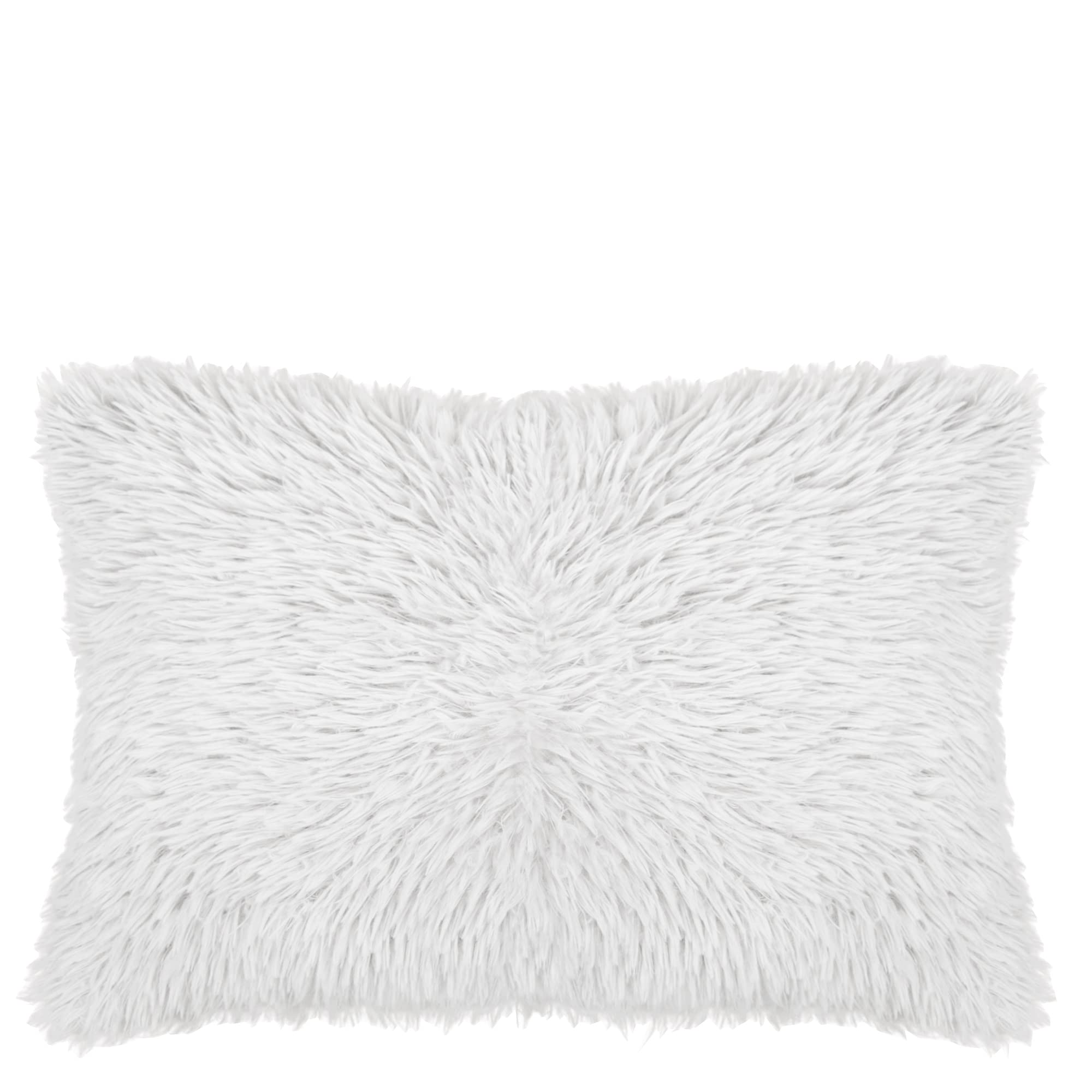 'zoeppritz since 1828' aus Kunstfell – flauschig-voluminöser und langhaariger Fellimitat-Kissenbezug– 40x60cm – 000 White – von ’zoeppritz since 1828’, 703290-000-40x60, 000 Weiß