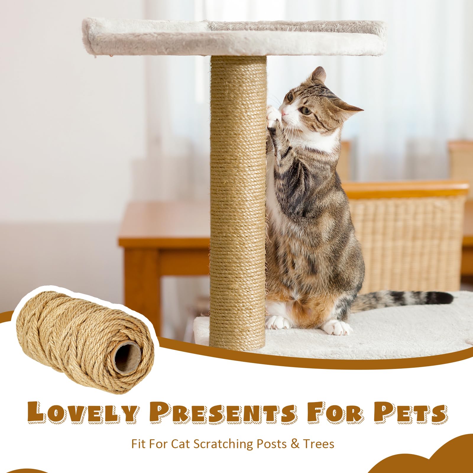 Cat Furniture Jute Cat Scratching Post Diy Cat Scratching Post