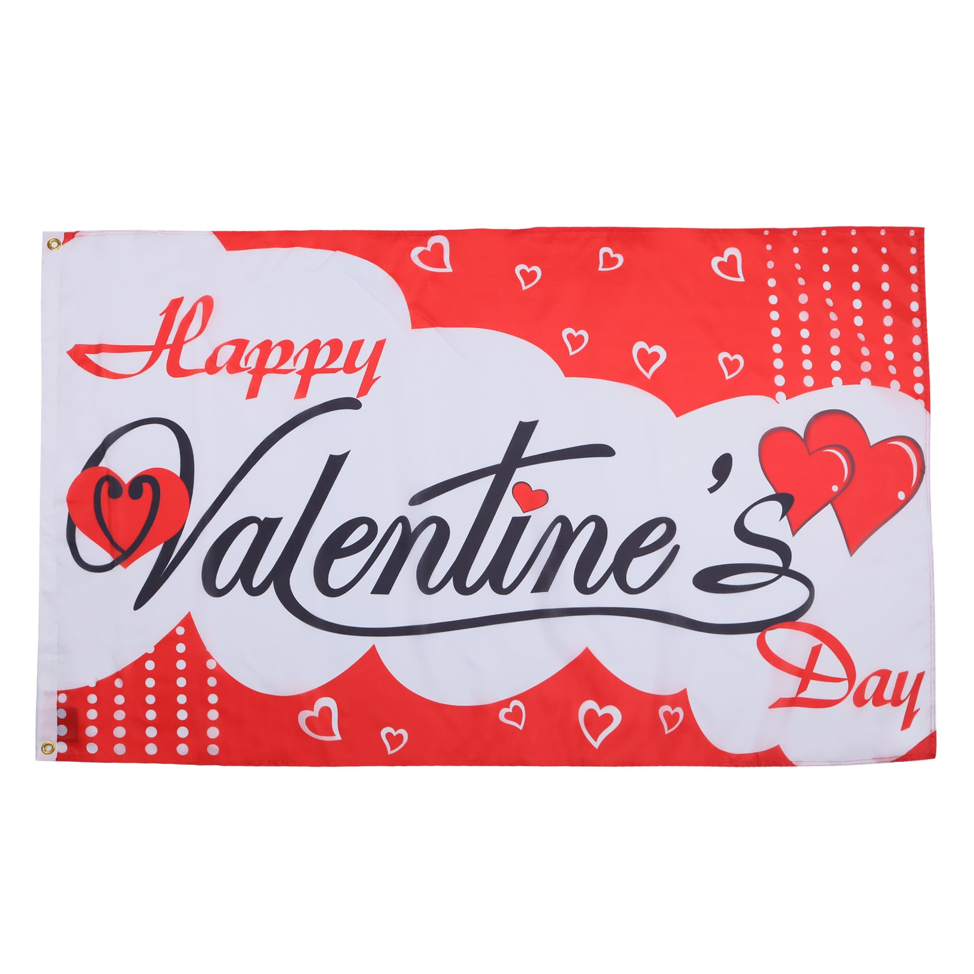 AZ FLAG - Happy Valentines Day Flag - 3x5 Ft - 100D Polyester Saint Valentine'S Day Banner with Two Metal Grommets - Fade Resistant - Vivid Colors - 3' x 5' Feet - 150x90 Cm