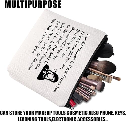 Miniatura 4 de Álbum de cantante Bolsa de maquillaje para amantes de la música, regalo Your Graciousness Is What Carries You, álbum de letras de álbum, bolsa de