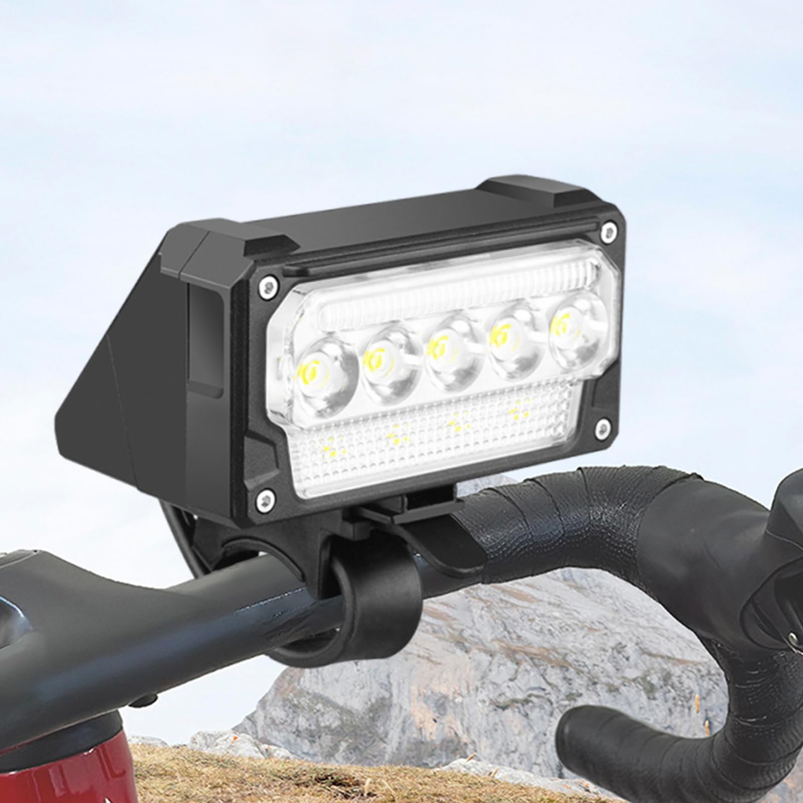 Faro Ricaricabile da Bici Luce Impermeabile Facile Montaggio per | Luce da Ciclismo ad Alta Luminosità per Guida Notturna e Forniture per Ciclismo, Escursioni, Campeggio e Viaggi