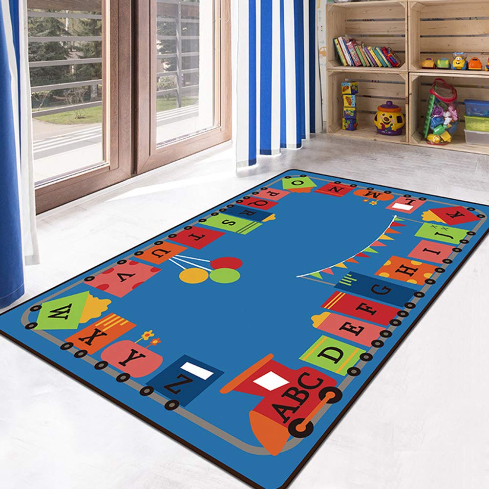 Tappeti Educativi Per Bambini Kids Play Mat Con Abc, Tappetini Da Gioco Non Scivolosi, Tappeto Playtime Sicuro E Divertente Per Bambini, Blu