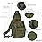 Qcute Tactical Backpack, Waterproof Military Cross-body Molle Sling Shoulder Backpack Chest Bag for Outdoor Every Day Carry (Army green)