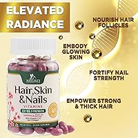 Vista 6 de Vitaminas para el cabello, la piel y las uñas, biotina, 5000 mcg por porción, apoyo extra fuerte para el crecimiento del cabello para mujeres