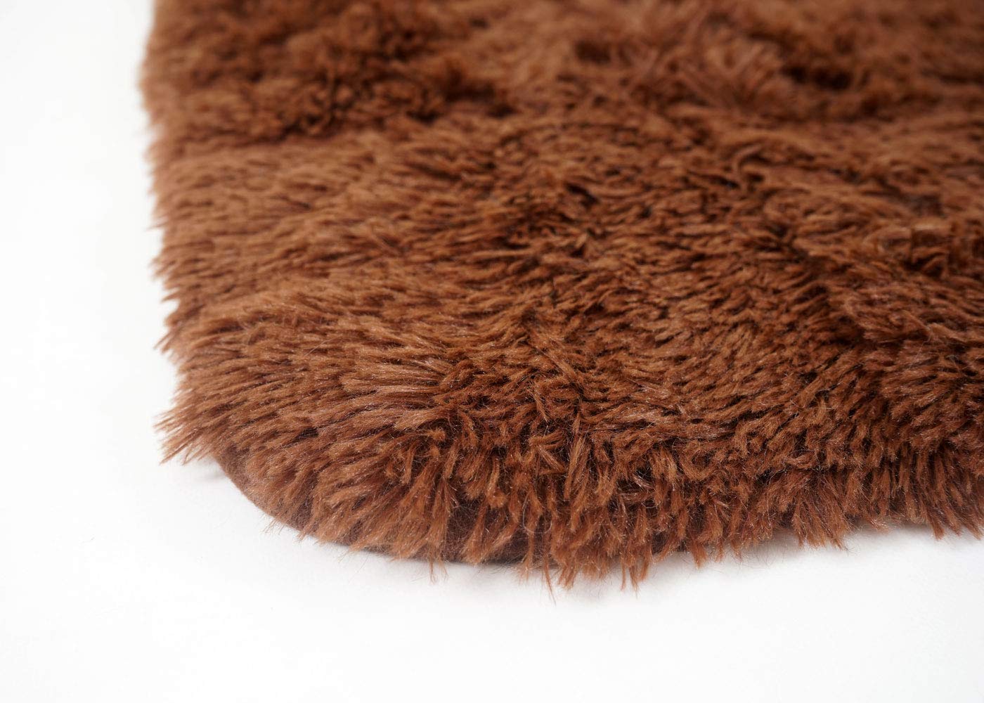 Mendler Dywan HWC-F69, chodnik shaggy, wysokie runo, tkanina/tkanina, puszysty, miękki, 230 x 160 cm, ciemnobrązowy