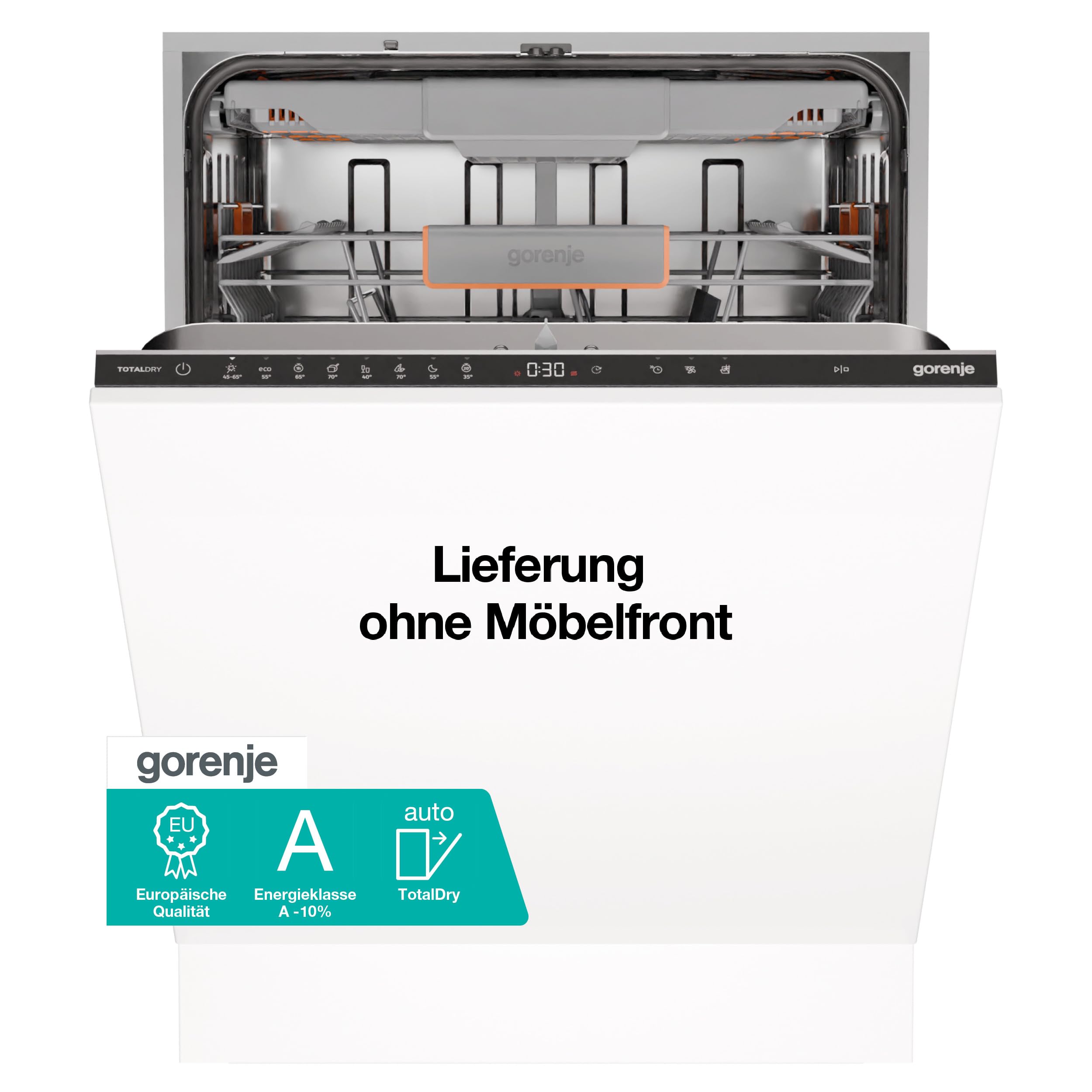 Gorenje GV663A66 Geschirrspüler/Einbaugerät/Made in EU/60 breite/16 Maßgedecke/8 Programme/Nachtprogramm/Status LED Licht/10% besser als Energieeffizienzklasse A/Einbaumaße (HxBxT): 82 x 60 x 55,5cm