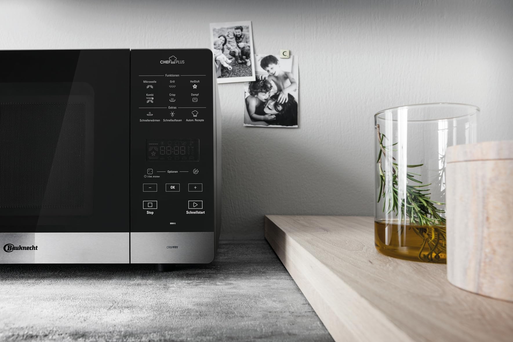 Bauknecht MWA 49 SL Mikrowellen-Backofen 25 l 6 Leistungsstufen Dampfgarfunktion 3D-System AutoClean DualCrisp CrispFry